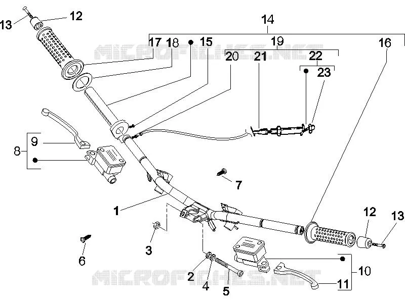 Guidon - Maître cylindre GILERA GILERA-SCOOTER 50 RUNNER 2006  Runner Pure Jet