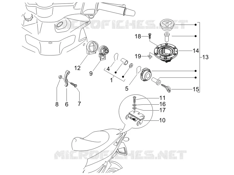 Serrures GILERA GILERA-SCOOTER 50 RUNNER 2006  Runner Pure Jet