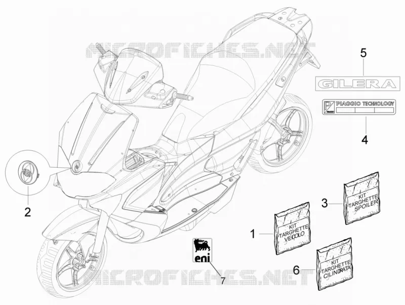 Monogrammes - Decorations GILERA GILERA-SCOOTER 50 RUNNER 2011  Runner Pure Jet