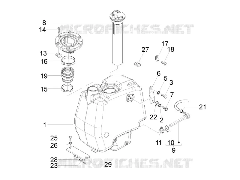 Réservoir carburant GILERA GILERA-SCOOTER 50 RUNNER 2011  Runner Pure Jet