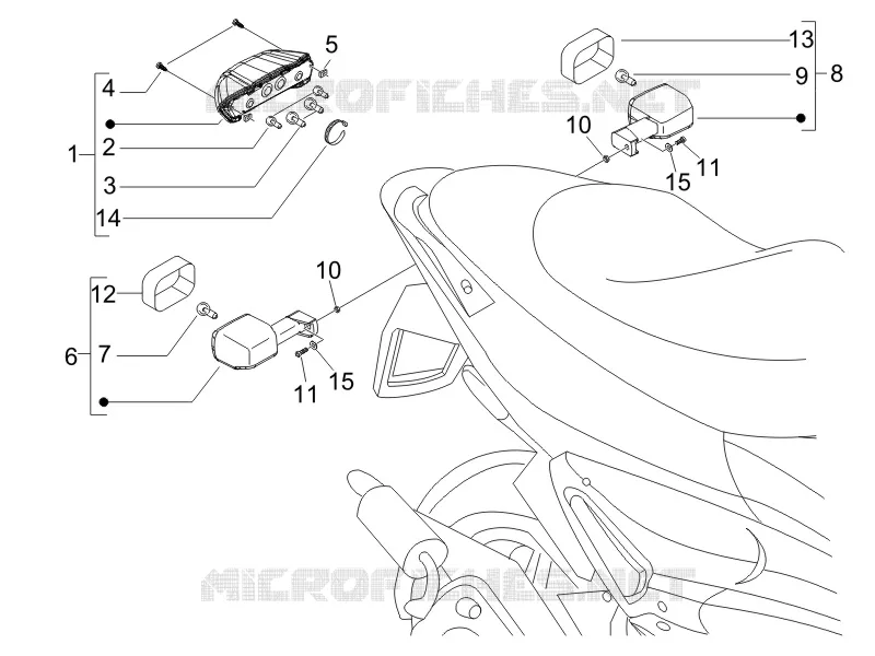 Eclairages arrière - Clignotants GILERA GILERA-SCOOTER 50 RUNNER 2006  Runner Pure Jet -SC