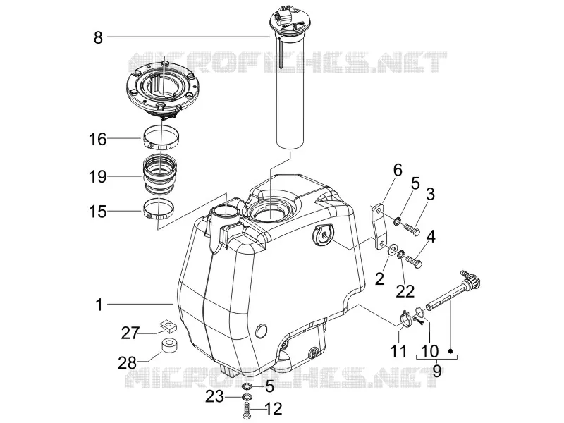 Réservoir carburant GILERA GILERA-SCOOTER 50 RUNNER 2006  Runner Pure Jet -SC