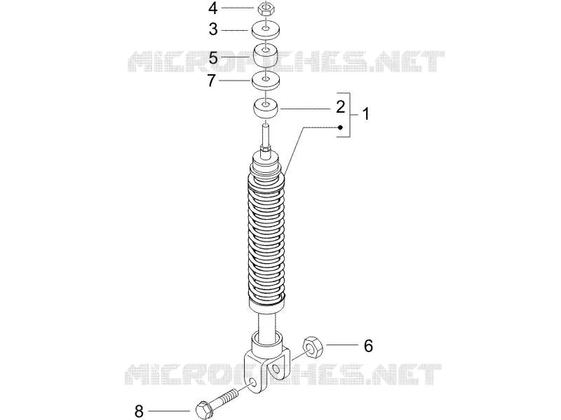 Suspension arrière - Amortisseur/s GILERA GILERA-SCOOTER 50 RUNNER 2008  Runner Pure Jet -ST