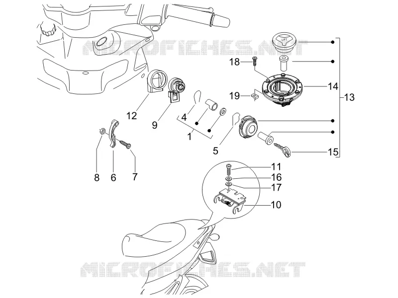 Serrures GILERA GILERA-SCOOTER 50 RUNNER 2005  Runner SP