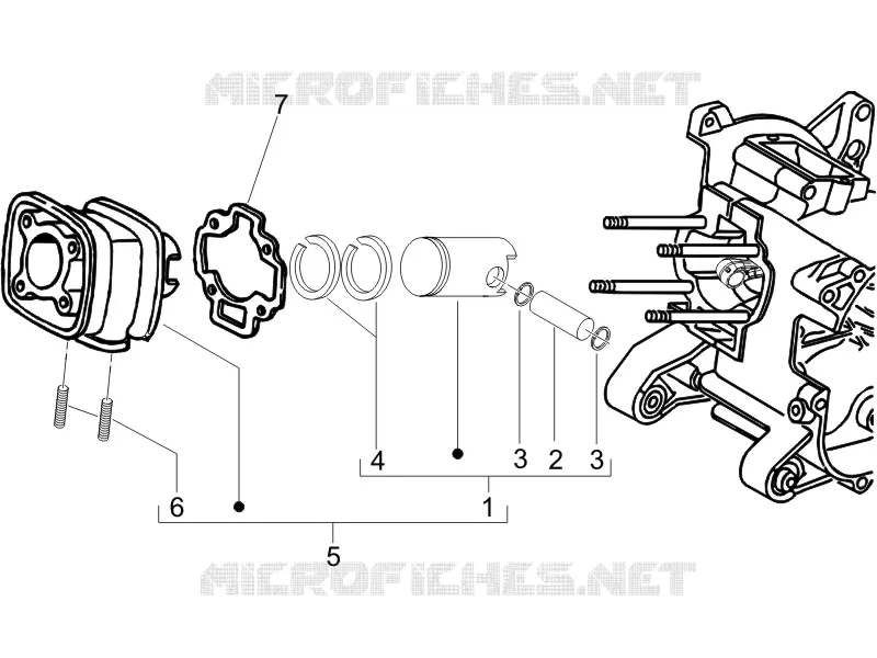 Groupe cylindre-piston-axe GILERA GILERA-SCOOTER 50 RUNNER 2006  Runner SP