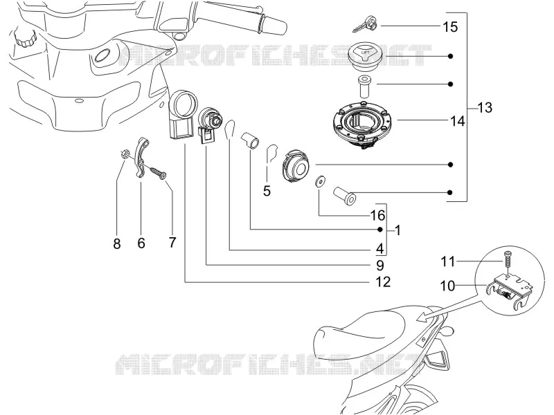 Serrures GILERA GILERA-SCOOTER 50 RUNNER 2006  Runner SP