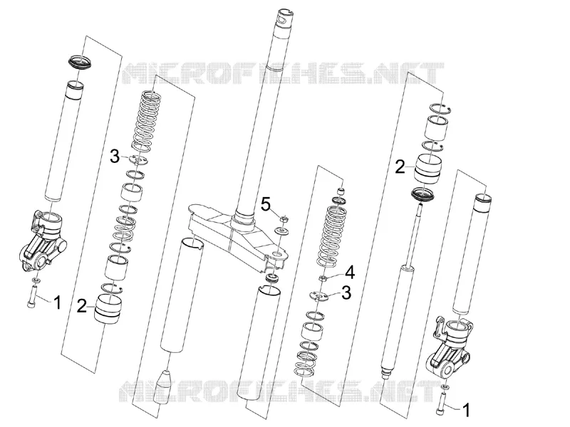 Composants de la fourche (Wuxi Top) GILERA GILERA-SCOOTER 50 RUNNER 2007  Runner SP
