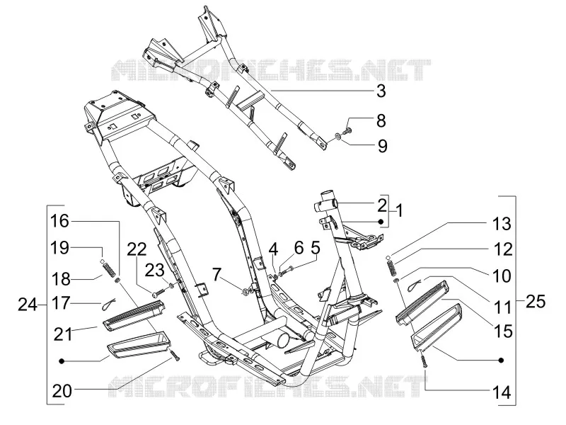 Châssis/coque GILERA GILERA-SCOOTER 50 RUNNER 2009  Runner SP
