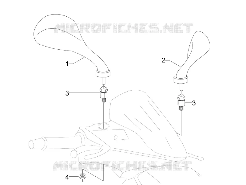 Rétroviseur/s GILERA GILERA-SCOOTER 50 RUNNER 2008  Runner SP