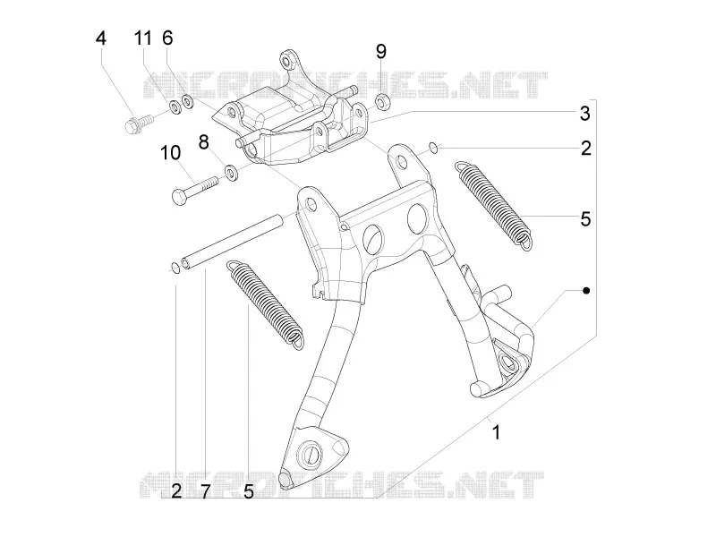 Béquille/s GILERA GILERA-SCOOTER 50 RUNNER 2011  Runner SP