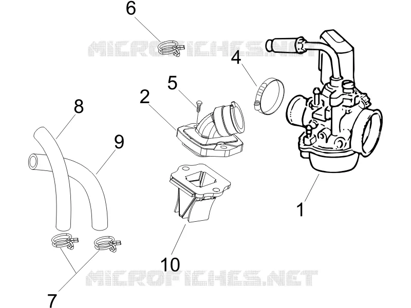 Carburateur complet - Raccord d'admission GILERA GILERA-SCOOTER 50 RUNNER 2012  Runner SP