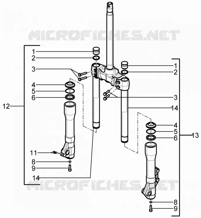 Composants de la fourche (Kayaba) GILERA GILERA-SCOOTER 50 RUNNER 2015  Runner SP