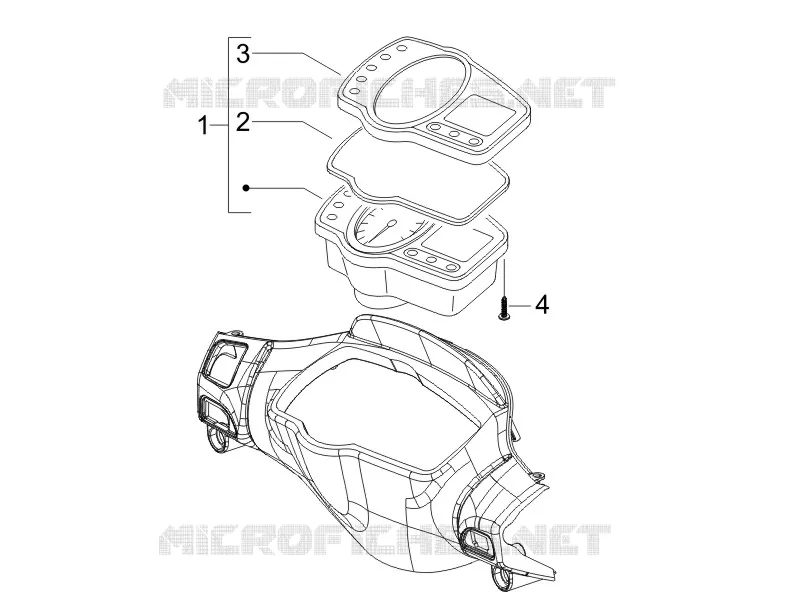 Groupe instruments - Cruscotto GILERA GILERA-SCOOTER 50 RUNNER 2017  Runner SP