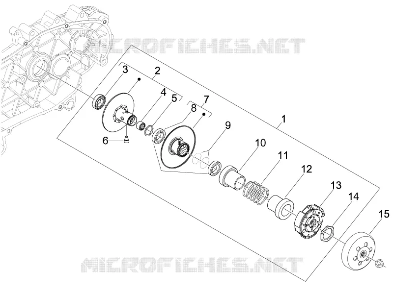 Poulie entrainee GILERA GILERA-SCOOTER 50 RUNNER 2015  Runner SP