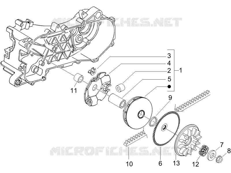 Poulie motrice GILERA GILERA-SCOOTER 50 RUNNER 2011  Runner SP