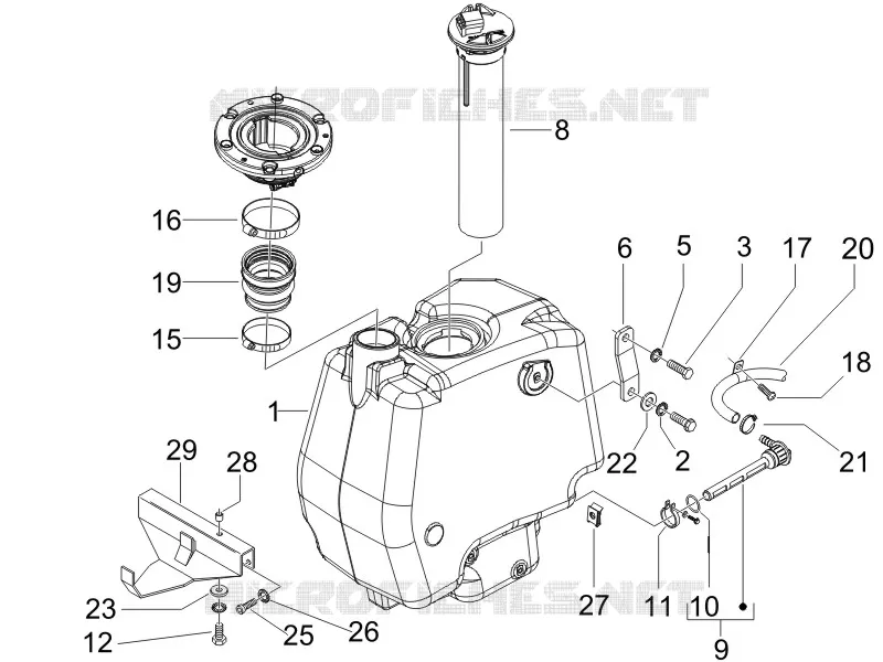 Réservoir carburant GILERA GILERA-SCOOTER 50 RUNNER 2013  Runner SP