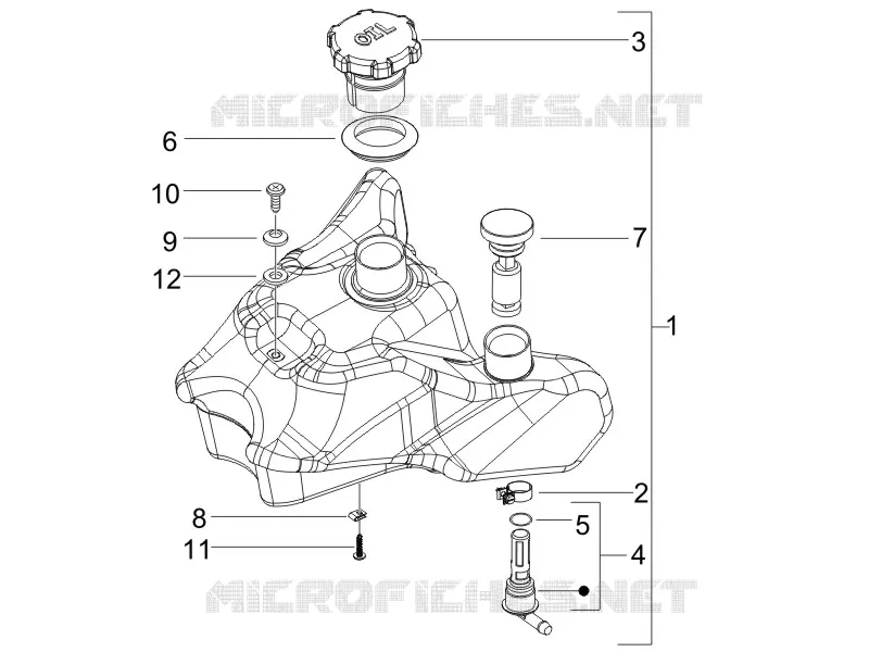 Réservoir huile GILERA GILERA-SCOOTER 50 RUNNER 2011  Runner SP