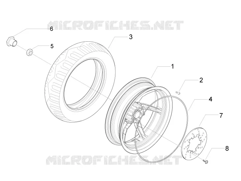 Roue arrière GILERA GILERA-SCOOTER 50 RUNNER 2015  Runner SP