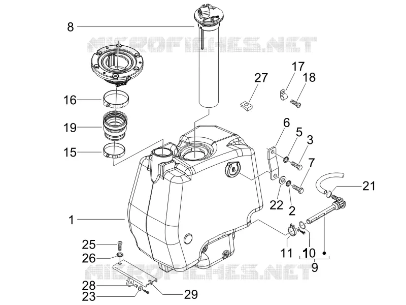 Réservoir carburant GILERA GILERA-SCOOTER 50 RUNNER 2005  Runner SP Race