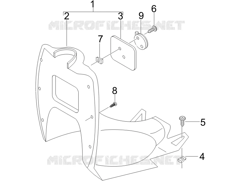 Coffre avant - Contre-tablier GILERA GILERA-SCOOTER 50 STALKER 2005  Stalker