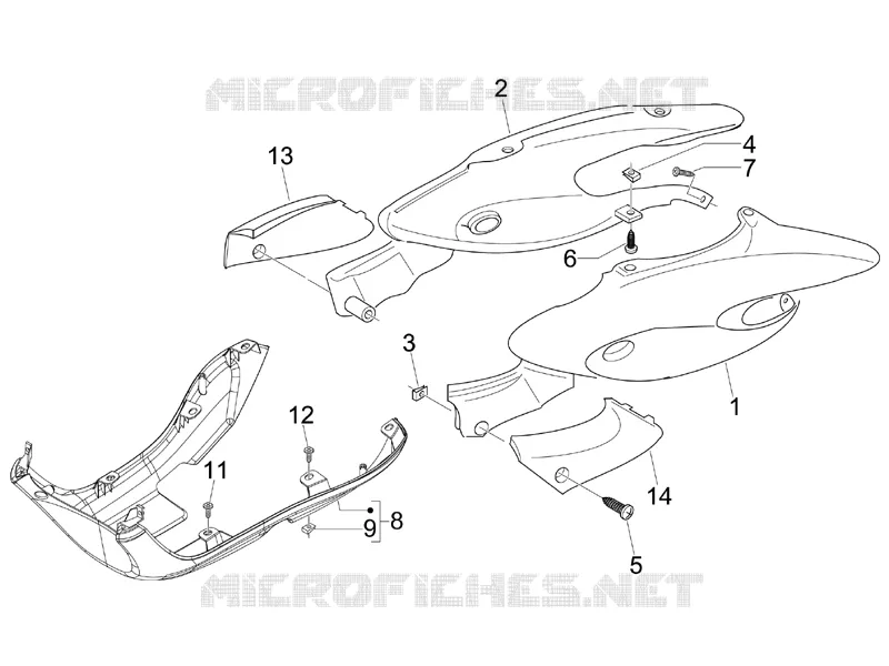 Couvertures laterales - Spoiler GILERA GILERA-SCOOTER 50 STALKER 2006  Stalker