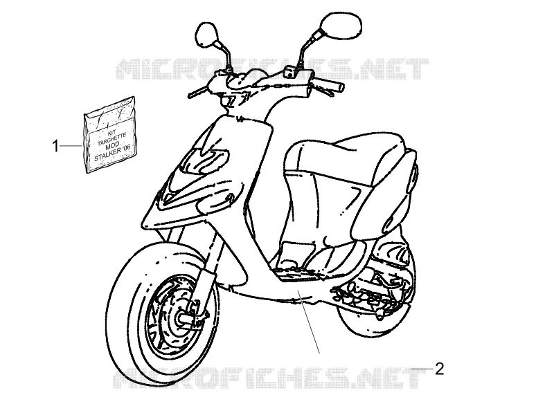 Monogrammes - Decorations GILERA GILERA-SCOOTER 50 STALKER 2006  Stalker