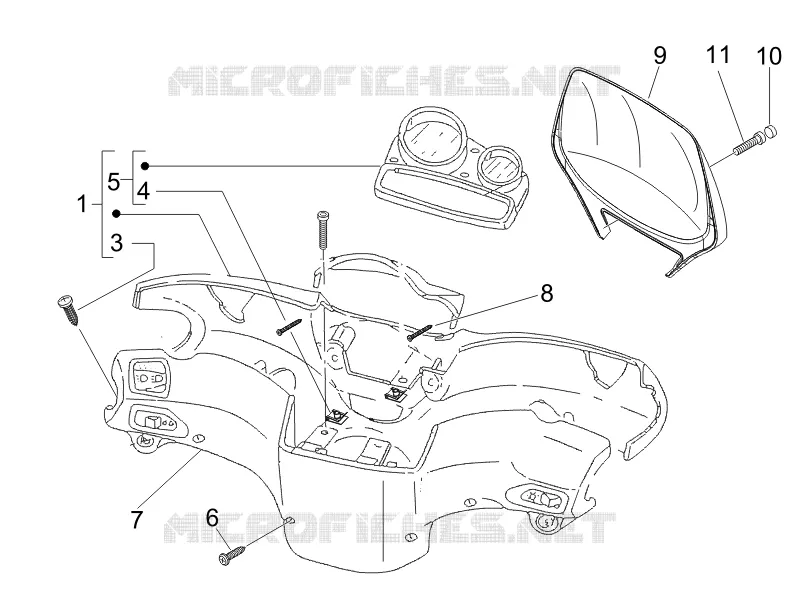 Couvertures guidon GILERA GILERA-SCOOTER 50 STALKER 2007  Stalker