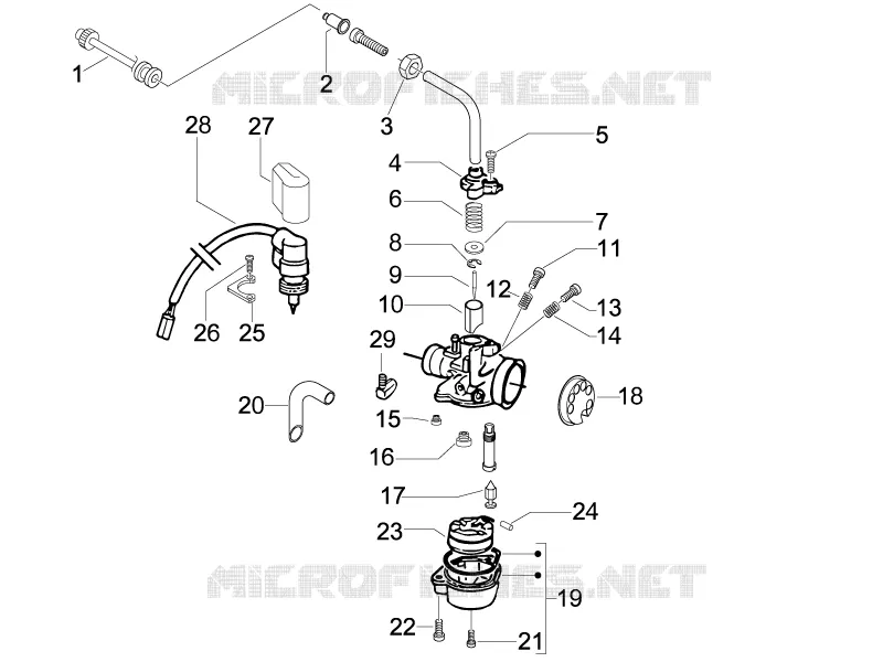 Composants de carburateur GILERA GILERA-SCOOTER 50 STALKER 2010  Stalker