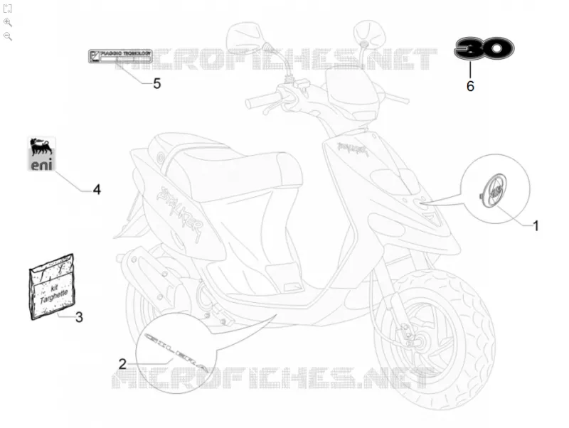 Monogrammes - Decorations GILERA GILERA-SCOOTER 50 STALKER 2011  Stalker