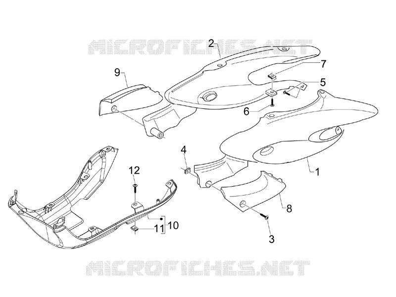 Couvertures laterales - Spoiler GILERA GILERA-SCOOTER 50 STALKER 2008  Stalker Naked