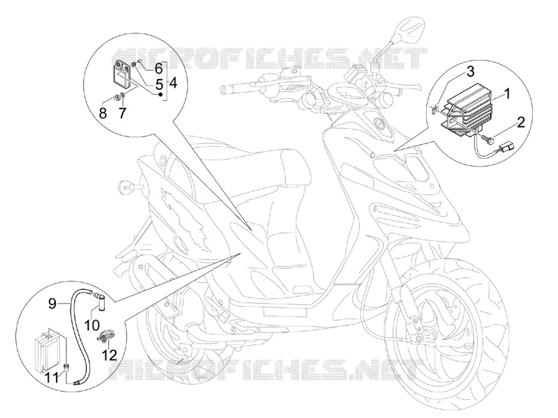 Régulateurs de tension - Centrales electroniques - Bobine H.T. GILERA GILERA-SCOOTER 50 STALKER 2008  Stalker Naked